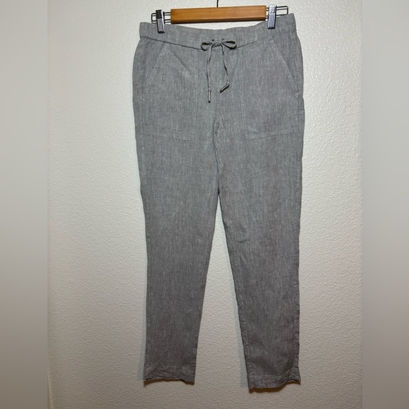 Saks Fifth Avenue 100% Linen Pants Heather Gray Size XS | capsule wardrobe | - Picture 1 of 8